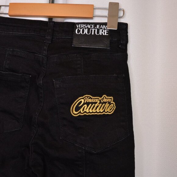 Versace Black Slim Fit Jeans Sz 24 - Picture 8 of 9